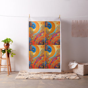 Tissu Art moderne Sun & Fleurs Cheater Quilt or Sew
