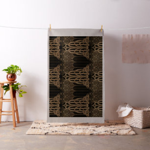 Tissu Art nouveau, Art déco, Noir, bronze, élégant, chic