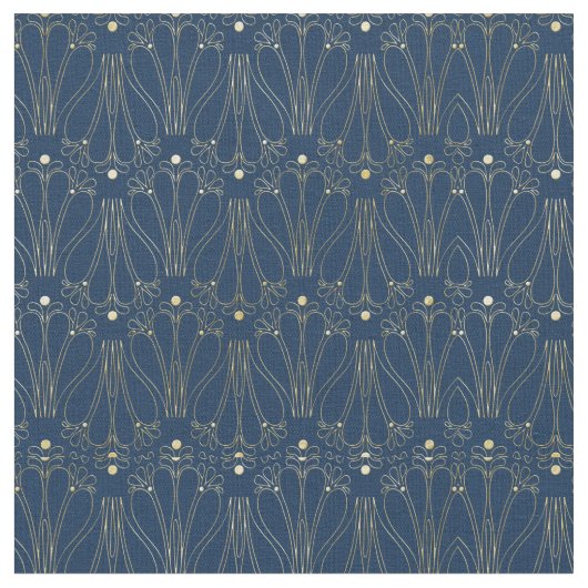 Tissu Art Nouveau. Bleu. (Fermer)