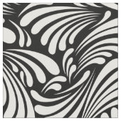 Tissu Art nouveau noir et blanc (Fermer)
