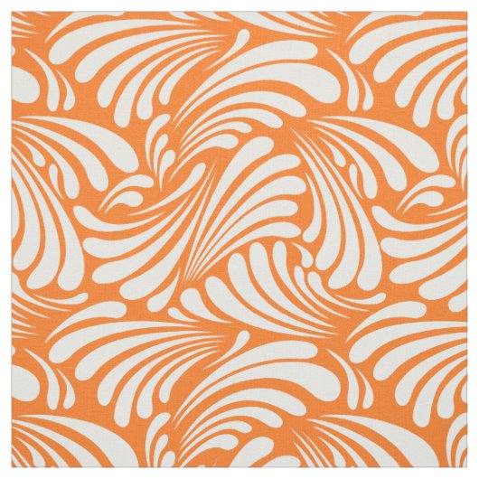 Tissu Art Nouveau Orange (Échantillon)