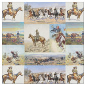 Tissu Art occidental de cowboy populaire (Fermer)
