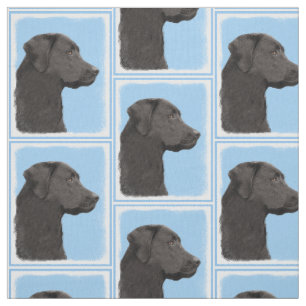 Tissu Art original de chien de peintre noir de Labrador