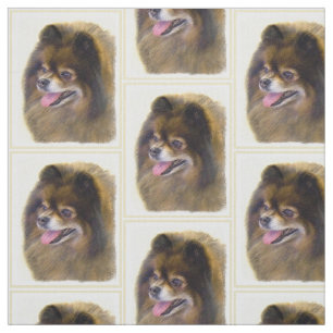 Tissu Art original de chien de peinture noire et