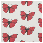 Tissu Art rouge de papillon (Échantillon)