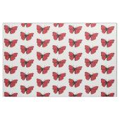 Tissu Art rouge de papillon (Fat Quarter)
