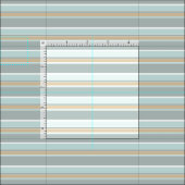 Tissu Art Unique De La Mer Vert Blanc Tan (Carreau)