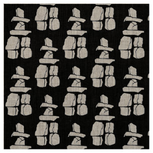 Tissu artistique inuit Vancouver Inukshuk Tissus L