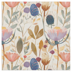 Tissu Arts et artisanat inspiré des fleur sauvage écossa