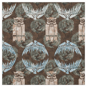 Tissu Arts et hiboux et Eagles de style de métiers