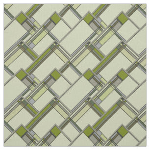 Tissu Arts verts merveilleux et motif géométrique de
