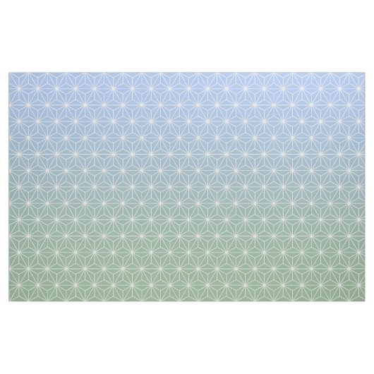 Tissu Asanoha bleu et vert (petite taille) (Fat Quarter)