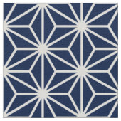 Tissu Asanoha Style - Blanc sur Dk Blue 001744 (Détail)