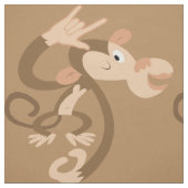 Tissu ASL I Love You Monkey Patterned Fabric (Échantillon)