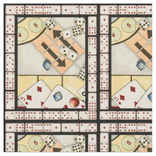 Tissu Assortiment brouillé des jeux de hasard