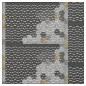 Tissu Astract Géométrique Chevron gris Hexagon jaune (Fermer)