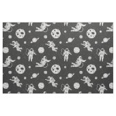 Tissu Astronautes dans l'espace noir et blanc (Fat Quarter)