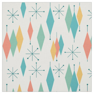 Tissu Atomique Vintage du milieu du siècle des années