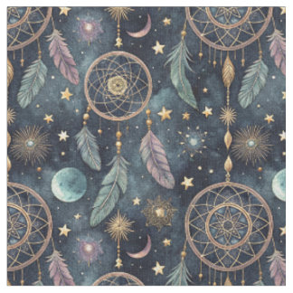 Tissu Attrape-rêves céleste magique motif nuit étoilée