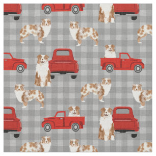 Tissu Aussie de Merle rouge et camionnage rouge