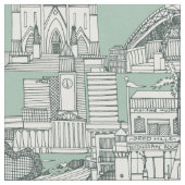 Tissu Australia toile de jouy balsam duck egg (Fermer)