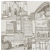 Tissu Australia toile de jouy tea strong white (Fermer)