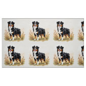 Tissu Australian Shepherd Black Tricolor Aussie Dog (Fat Quarter)