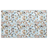 Tissu Australian Shepherd Collage Poly Poplin 60" Fabric (Yard)