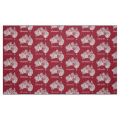 Tissu Australie Carte Doodle (Fat Quarter)