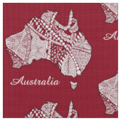 Tissu Australie Carte Doodle (Fermer)