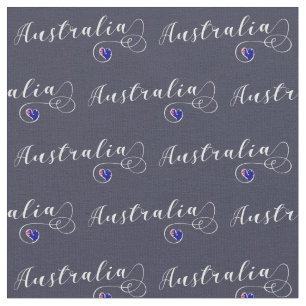 Tissu Australie Drapeau Coeur, Design australien