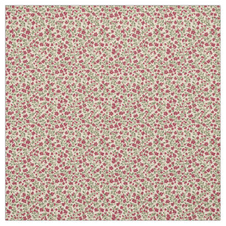 Tissu Authentique motif floral à sprig de Bourgogne asso