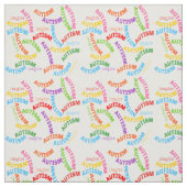 Tissu Autisme Répéter le libellé (Échantillon)
