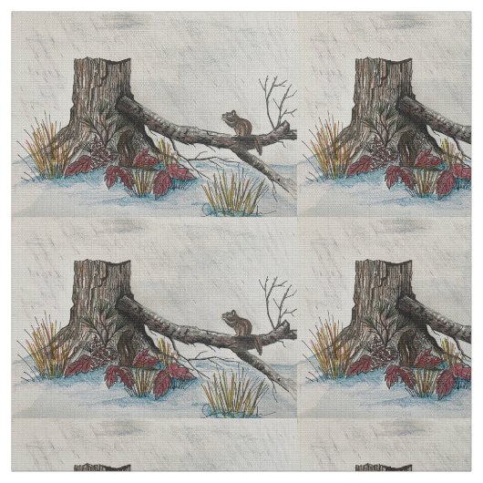 Tissu Automne Chipmunk (Échantillon)