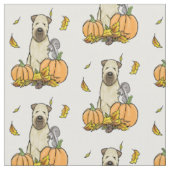 Tissu Automne Roue Terrier (blé 1b2) Citrouille mignon (Fermer)