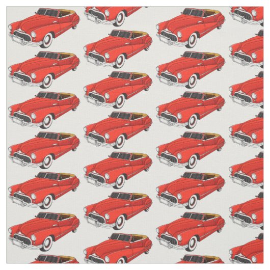Tissu Automobile classique rouge 1948 (Échantillon)