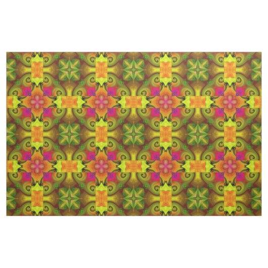 Tissu avec conception de bouquet de printemps (Yard)