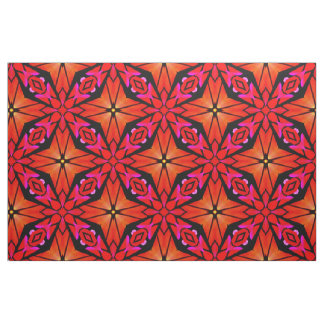Tissu avec conception Starburst rouge