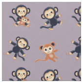 Tissu avec de mignons singes (Fermer)