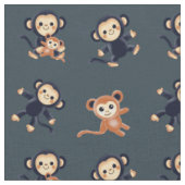 Tissu avec de mignons singes (Fermer)