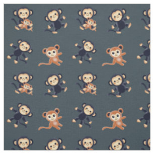Tissu avec de mignons singes