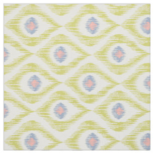 Tissu avec le motif vert d'ikat