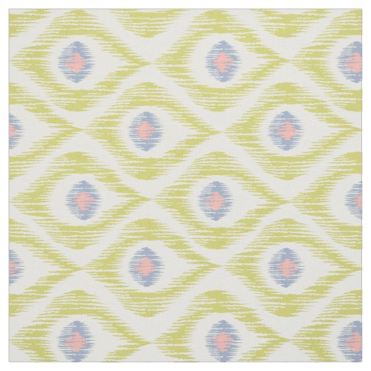 Tissu avec le motif vert d'ikat (Échantillon)