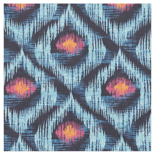 Tissu avec motif ikat (Fermer)