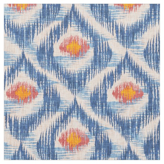 Tissu avec motif ikat (Fermer)