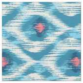Tissu avec motif ikat bleu (Fermer)