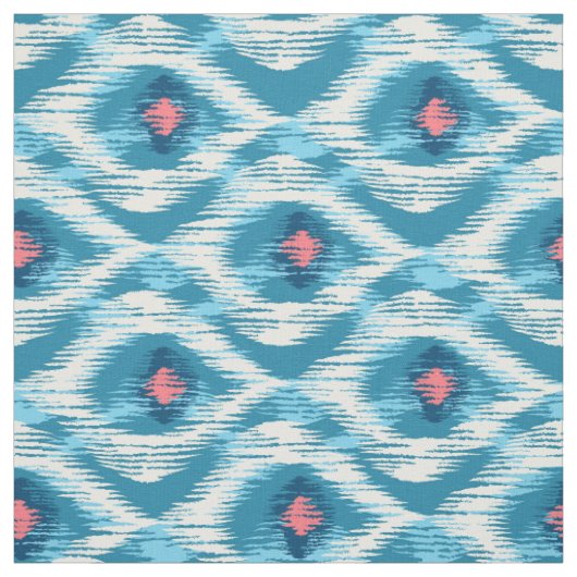 Tissu avec motif ikat bleu (Échantillon)