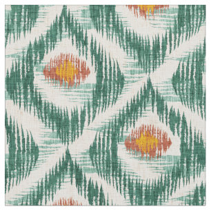 Tissu avec motif ikat vert