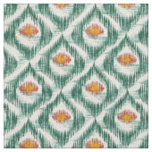 Tissu avec motif ikat vert (Échantillon)