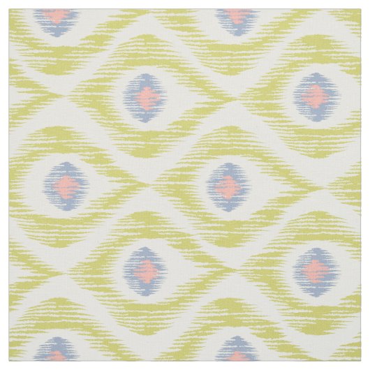 Tissu avec motif ikat vert (Échantillon)